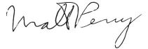 Matthew Perry signature