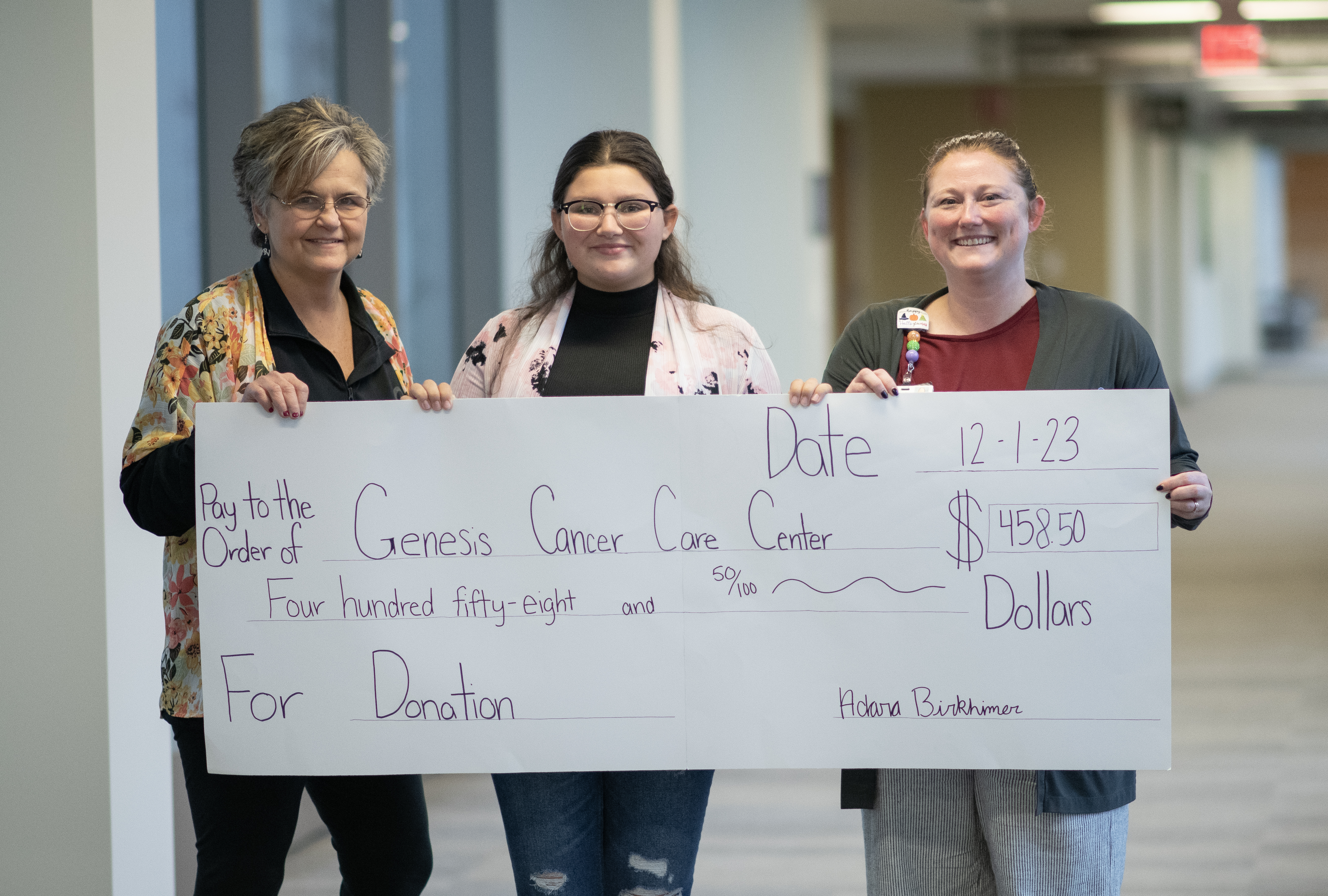 River View Student Donates to Genesis HealthCare System