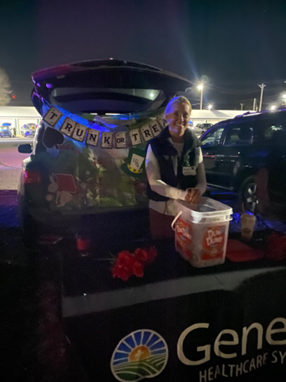 Genesis employee Alyssa Barnecut volunteers at Perry county trunk or treat