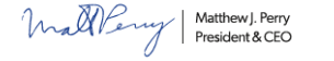 Matthew J. Perry, President & CEO