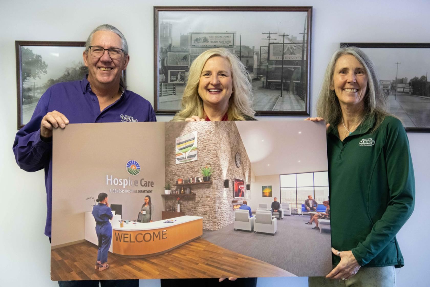 Barnes Advertising donates to Genesis Hospice Capital Campaign