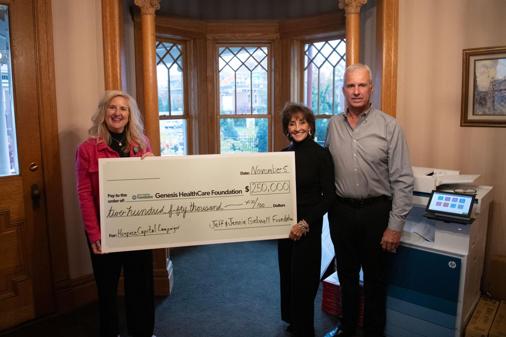 Jeff and Jennie Sidwell donate to Genesis Hospice Capital Campaign