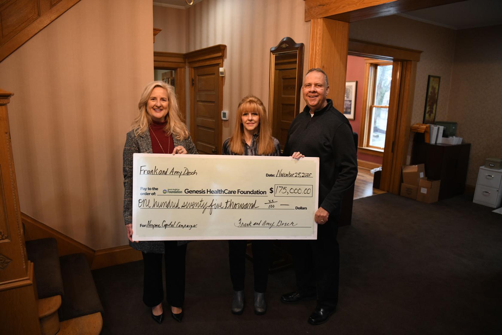 Frank and Amy Dosch donated to Genesis Hospice Capital Campaign