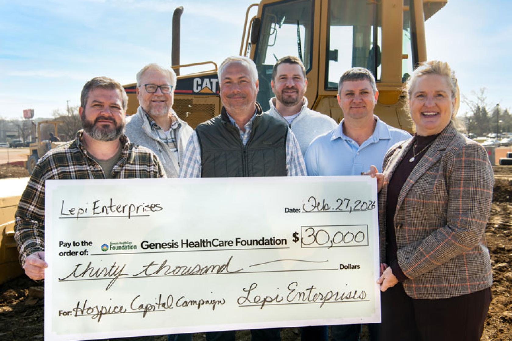 Scott Lepi, Brian King, Jared Lepi, Jamison Addy and Ryan Lepi gave to our community.