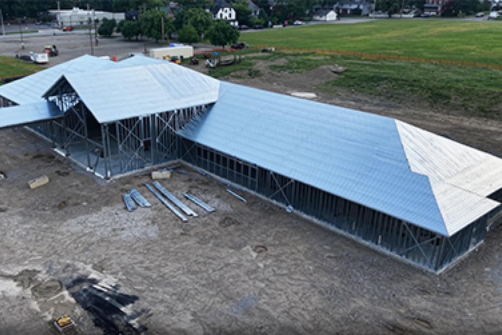 Drone photo of the new Hospice facility under construction