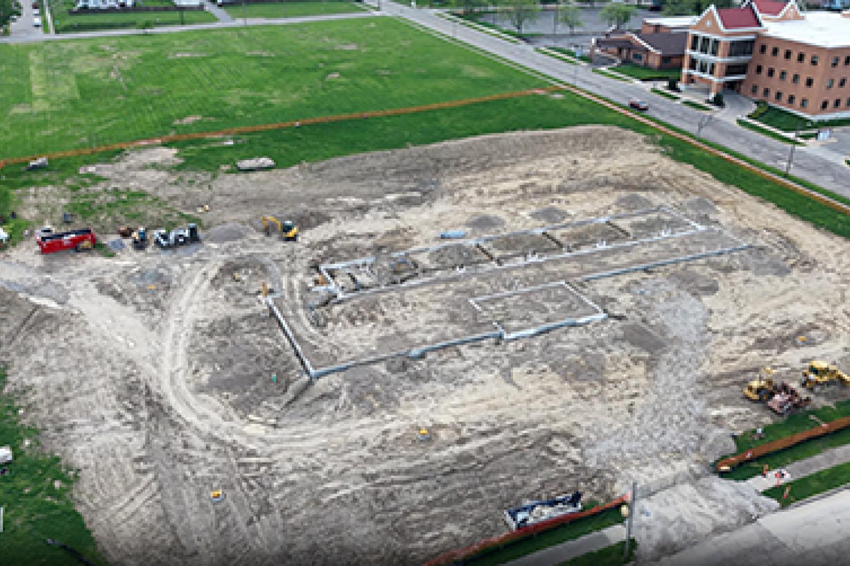 Drone photo of the new Hospice facility under construction
