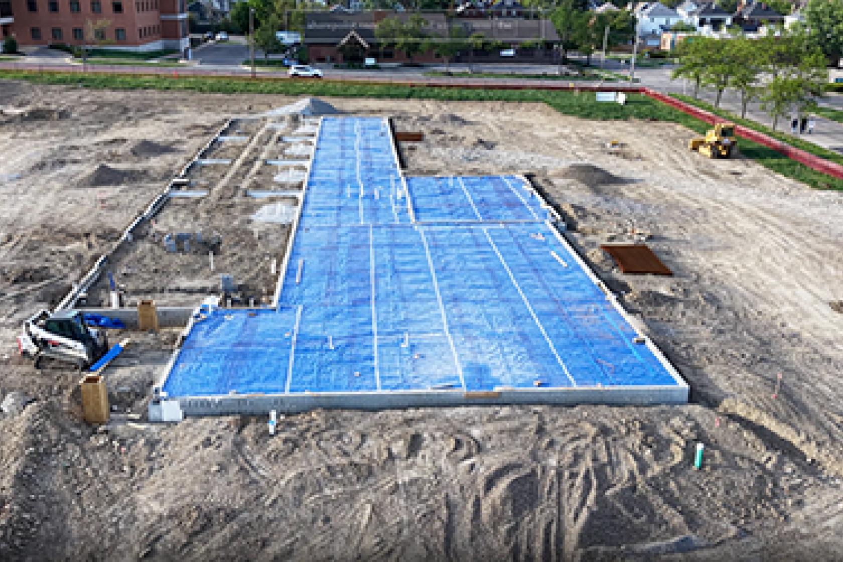 Drone photo of the new Hospice facility under construction