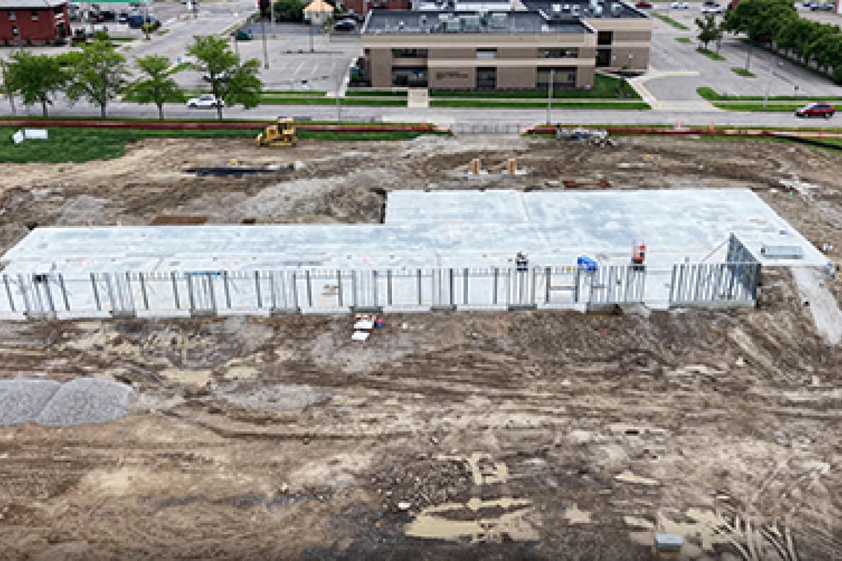 Drone photo of the new Hospice facility under construction