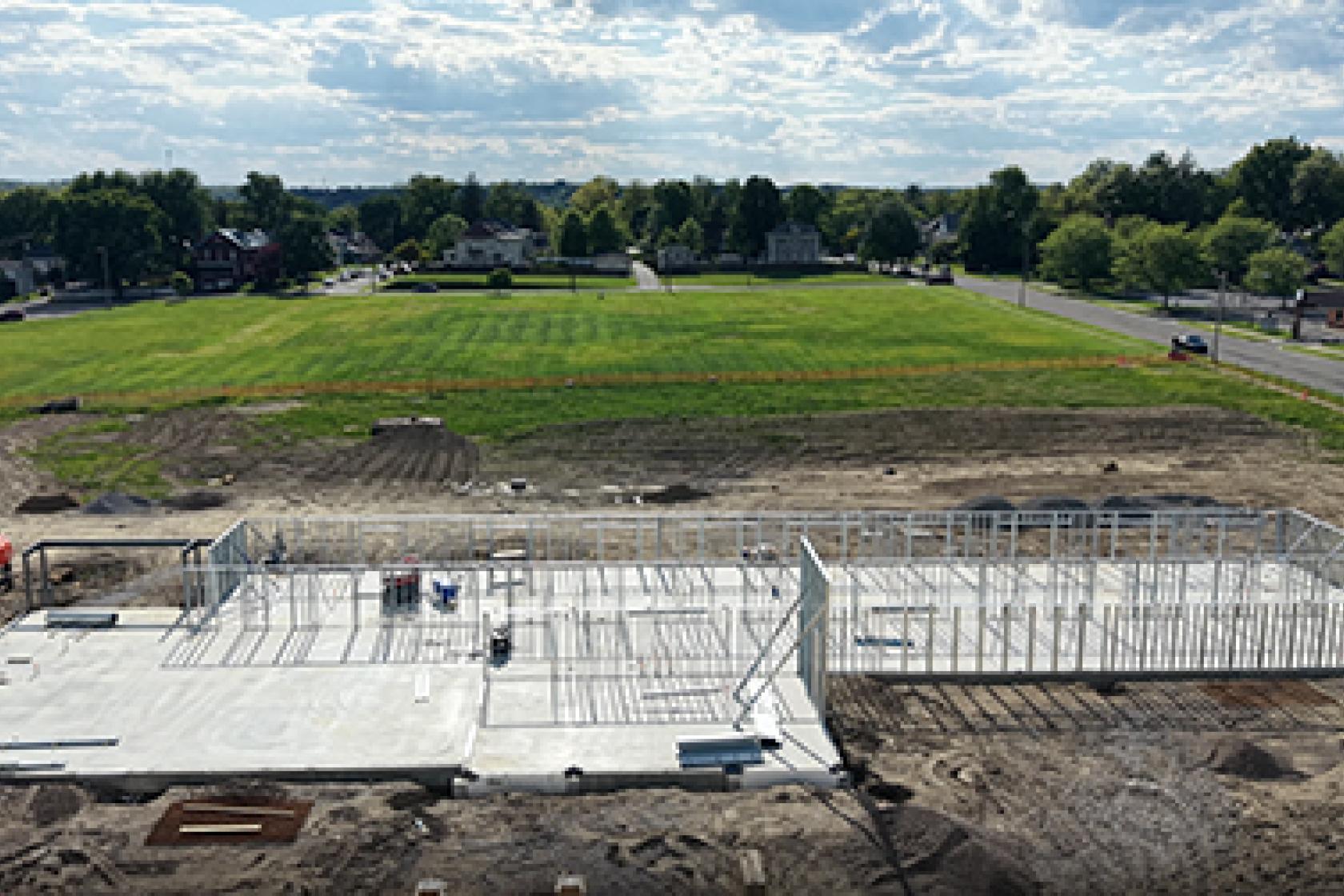 Drone photo of the new Hospice facility under construction