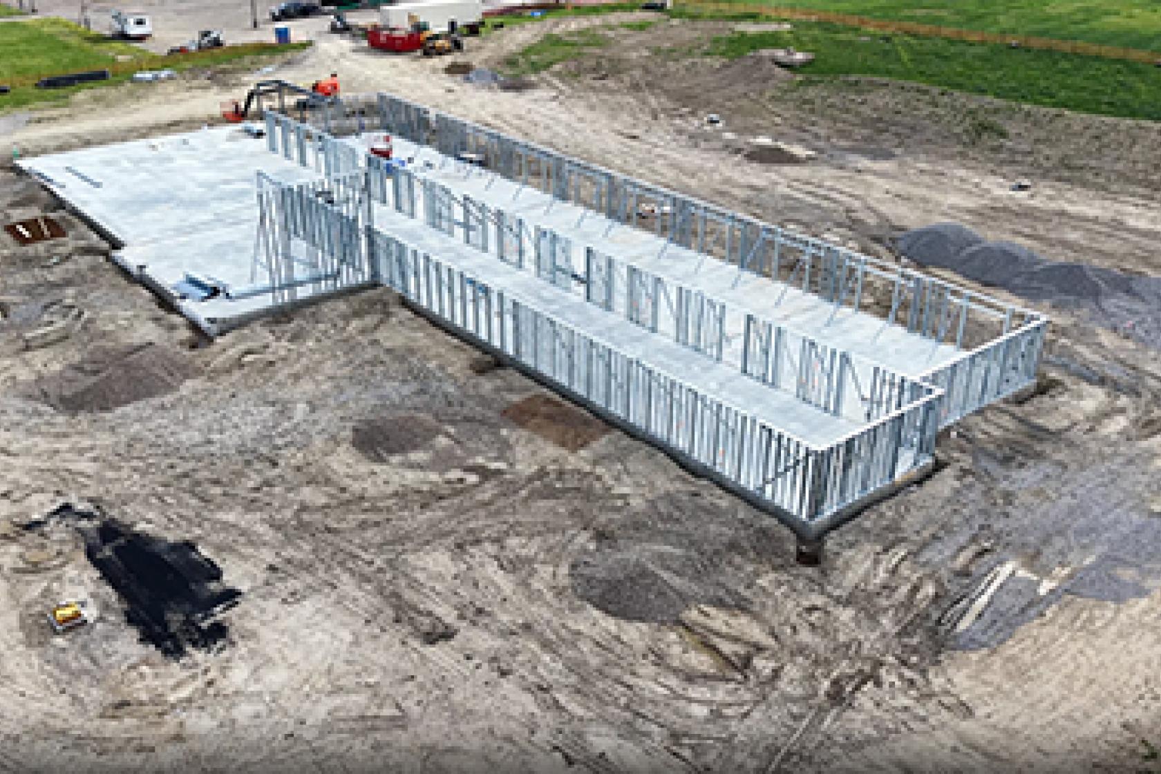Drone photo of the new Hospice facility under construction