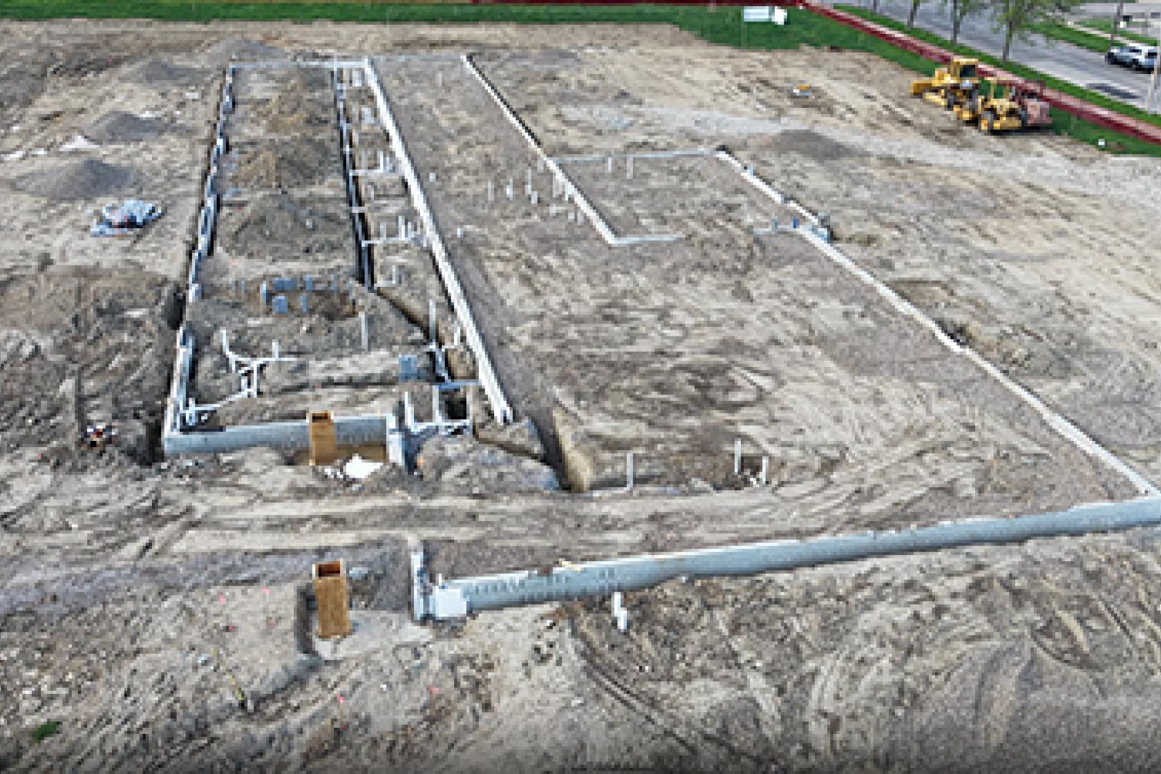 Drone photo of the new Hospice facility under construction