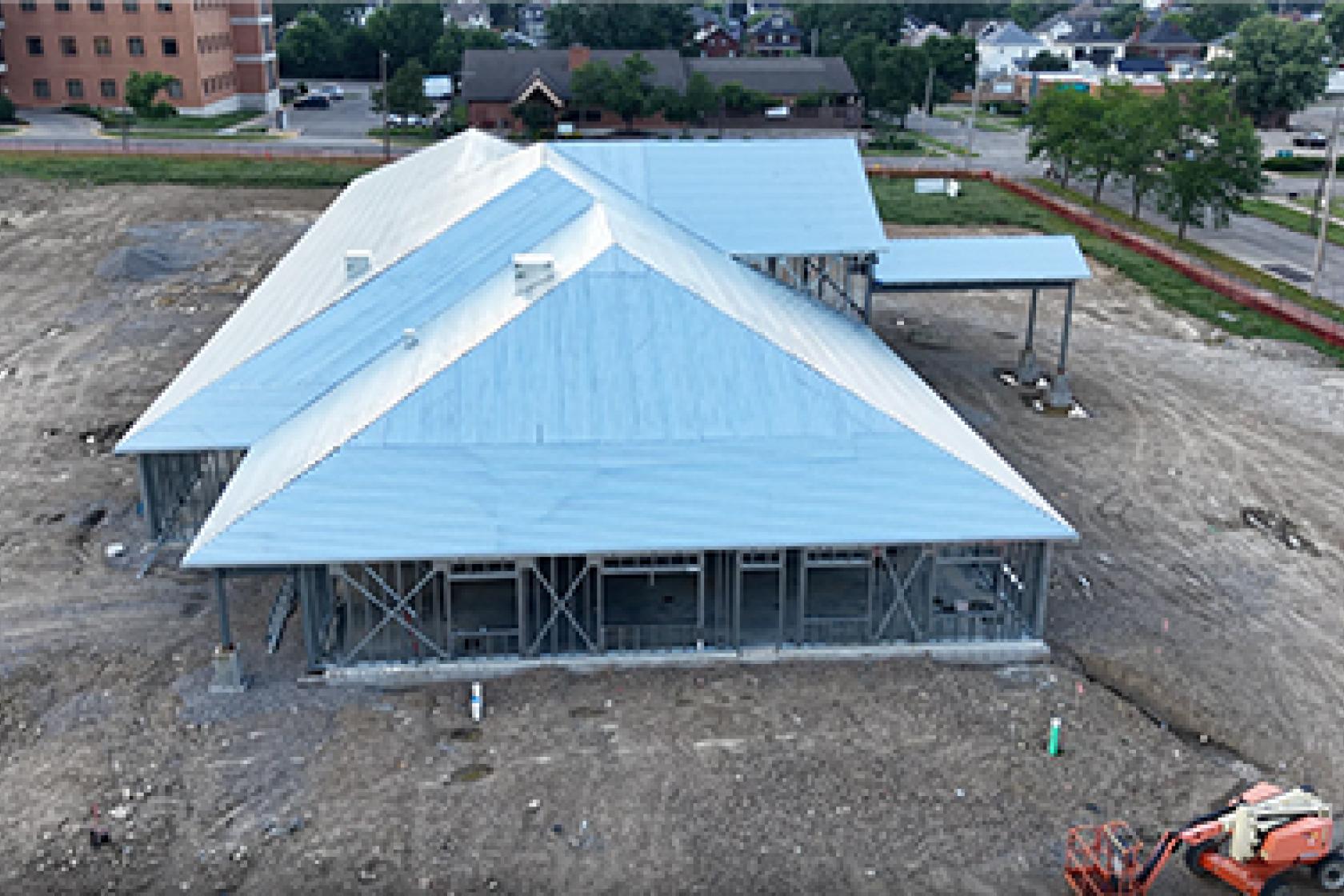 Drone photo of the new Hospice facility under construction