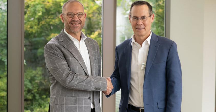 Dr. Chad Brown, Zane State College President, with Matt Perry, Genesis President & CEO