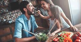 family eating healthy together