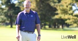 Shon Bender, Genesis Heart & Vascular Services patient, photographed on the golf course