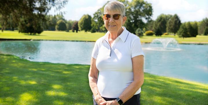 Lu Ann Smith - cochlear implant patient on the golf course 
